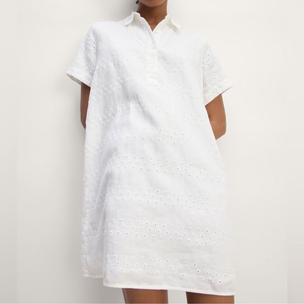 Everlane Linen Eyelet Shirtdress XXS - Picture 2 of 4